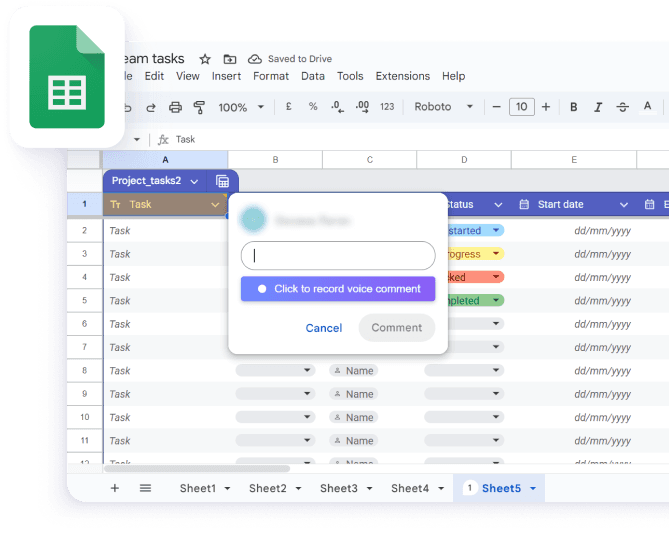 Google Sheets Support illustration